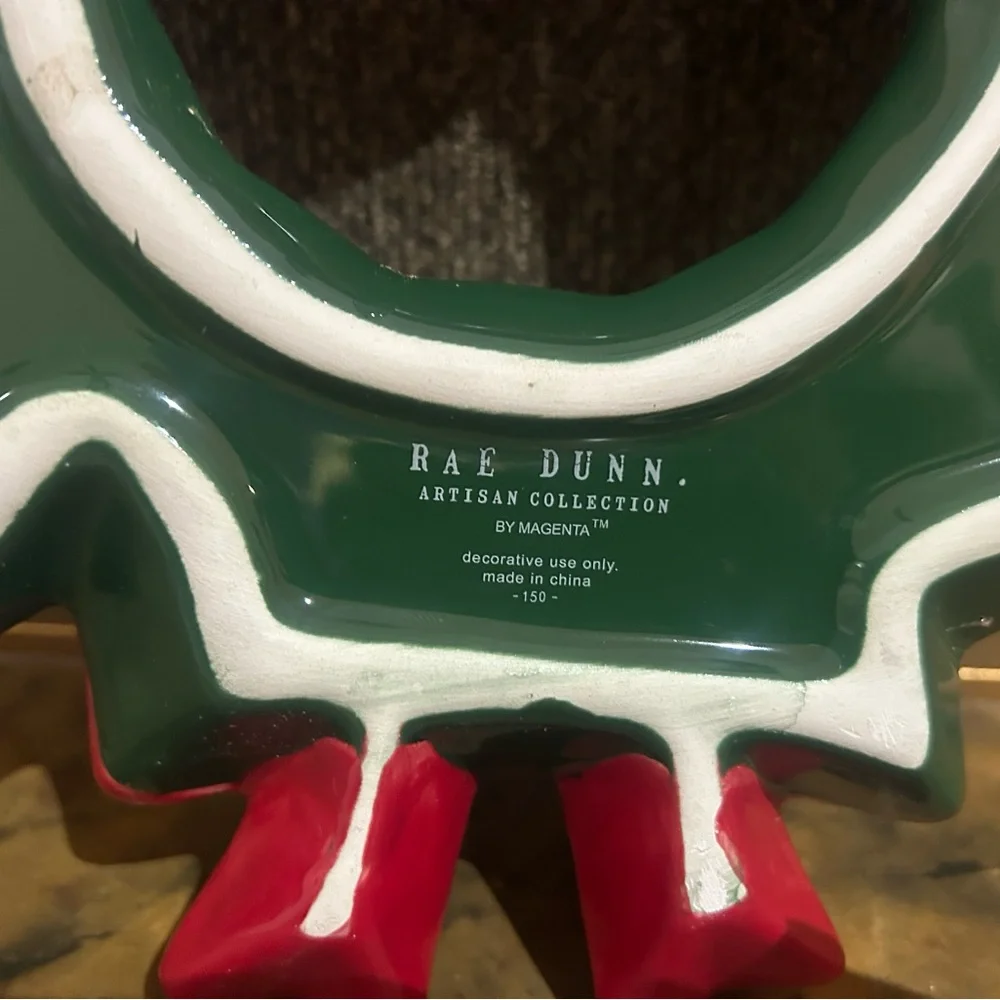 Rae Dunn Green and Red Holiday Wreath